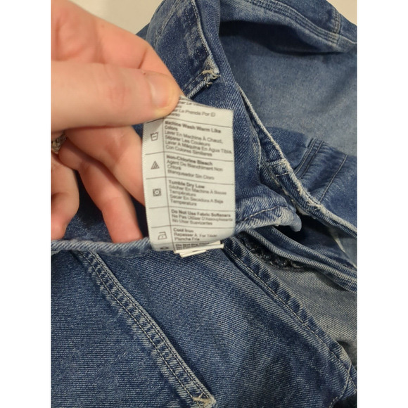 Carhartt Denim Bib Overalls 54x32 Mens Loose Fit Carpenter 104672 DST - Picture 8 of 12